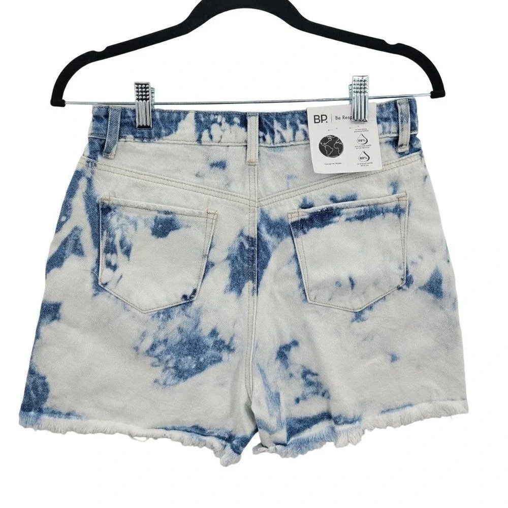 Nordstroms Retro 80s Bleached High-rise Mom Jean Shorts Sz 28 Frayed Indy Sleaze